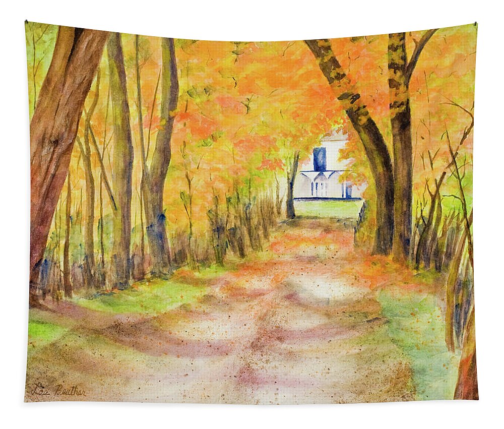 Landscape Tapestry featuring the painting Boston Store by Lee Beuther