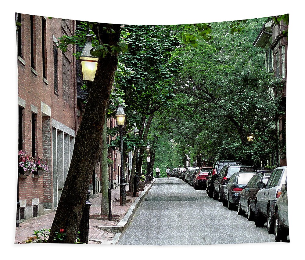 Beacon-hill Tapestry featuring the digital art Boston Street by Kirt Tisdale