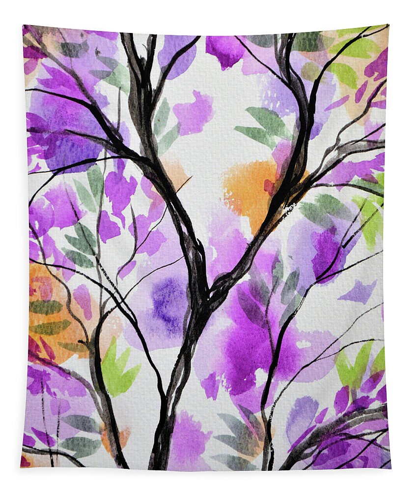 Tree Art Tapestry featuring the painting Botanical #4 by Amy Giacomelli