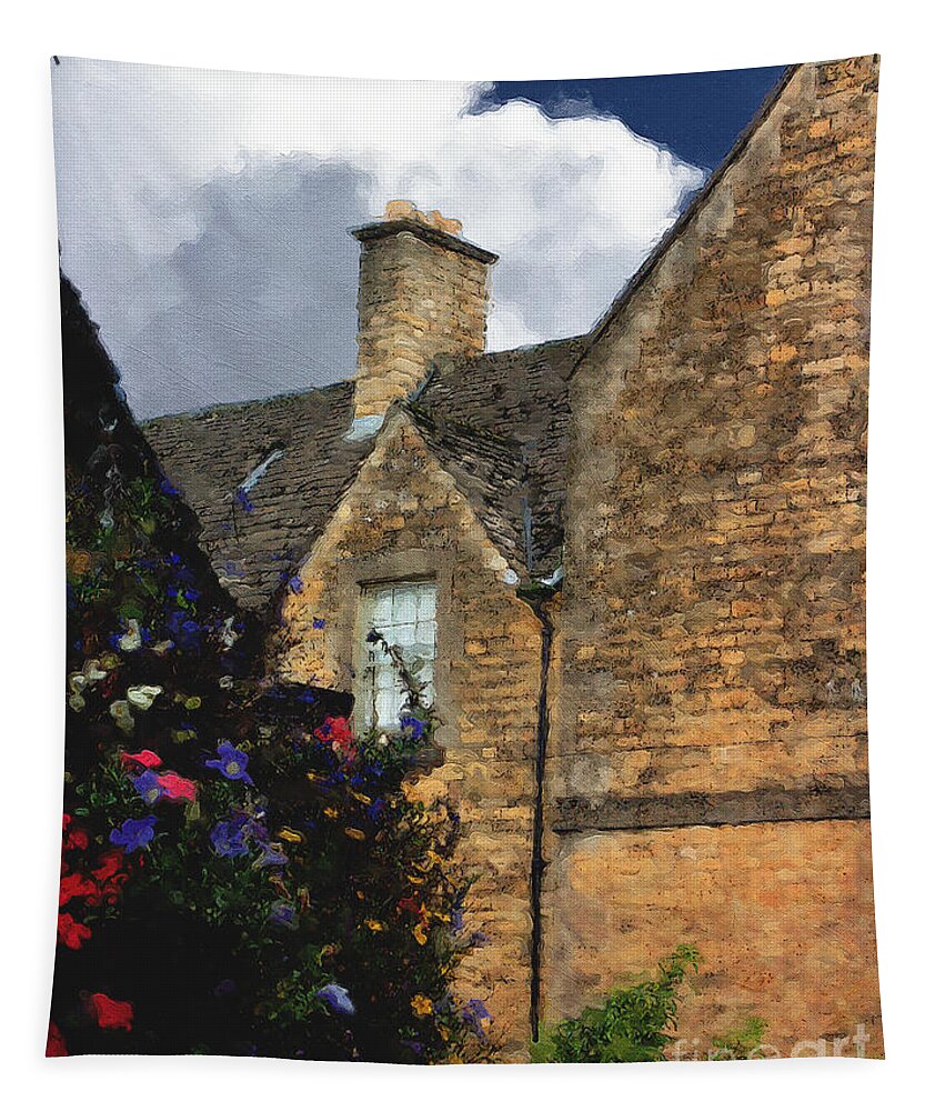 Bourton-on-the-water Tapestry featuring the photograph Bourton Back Alley by Brian Watt