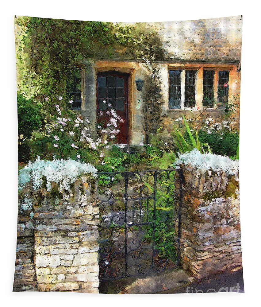 Bourton-on-the-water Tapestry featuring the photograph Bourton Front Gate by Brian Watt