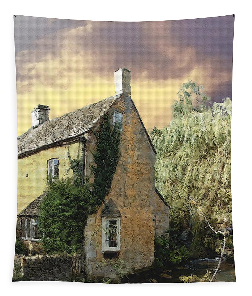 Bourton-on-the-water Tapestry featuring the photograph Bourton on the Water by Brian Watt
