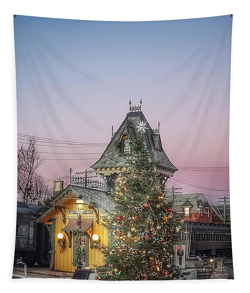 Boyertown Tapestry featuring the photograph Boyertown Holiday by Dark Whimsy