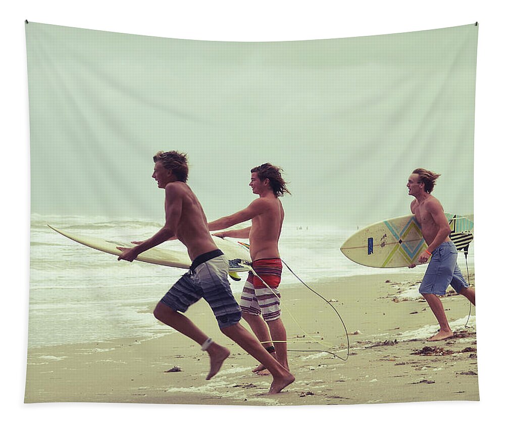 Surfer Tapestry featuring the photograph Boys of Summer 2 by Laura Fasulo