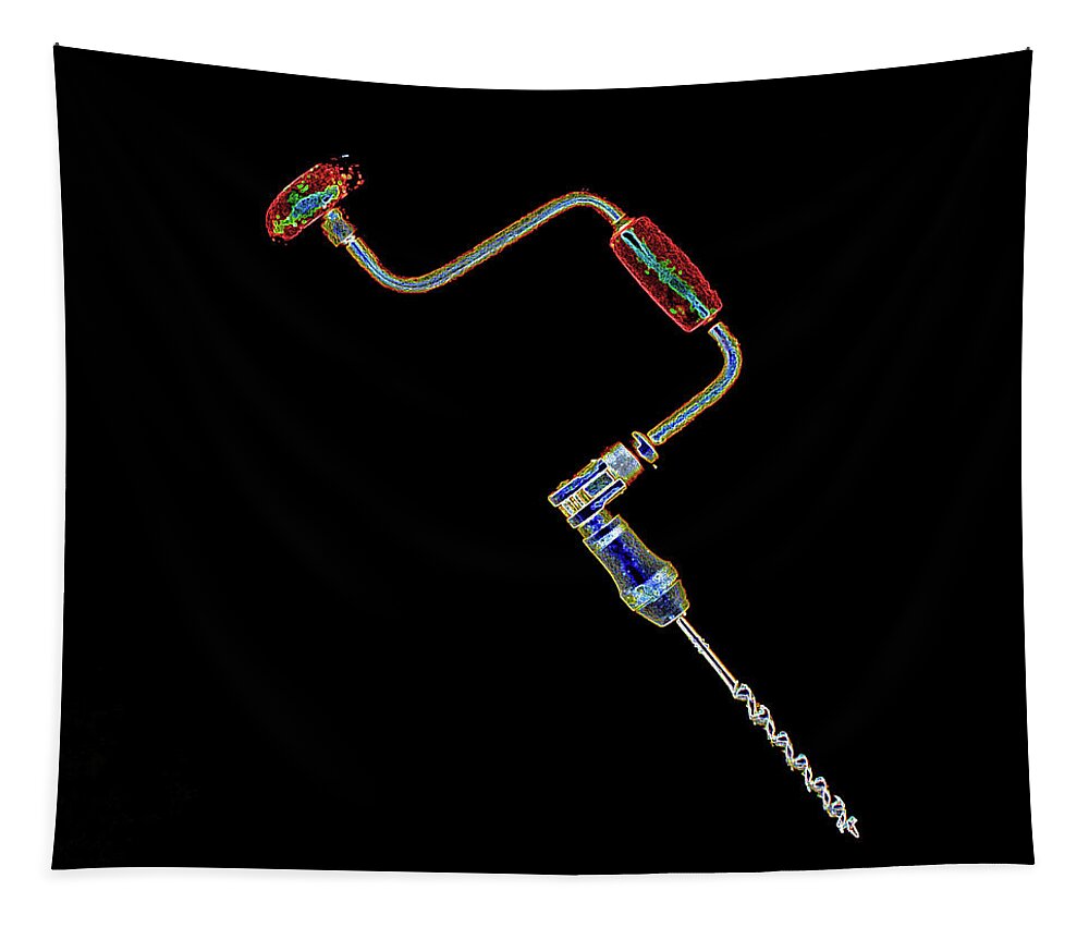 Abstract Tapestry featuring the photograph Brace and Bit by Ira Marcus