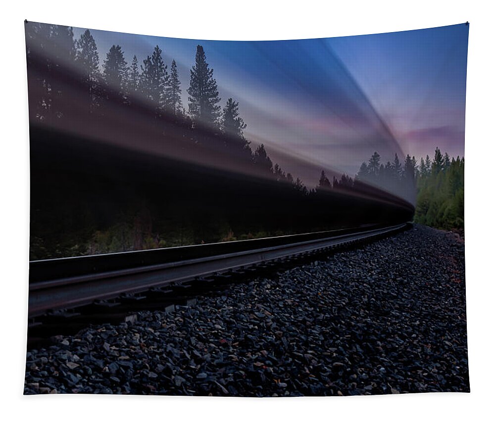 Slow Shutter Tapestry featuring the photograph Breaking the Calm by Mike Lee