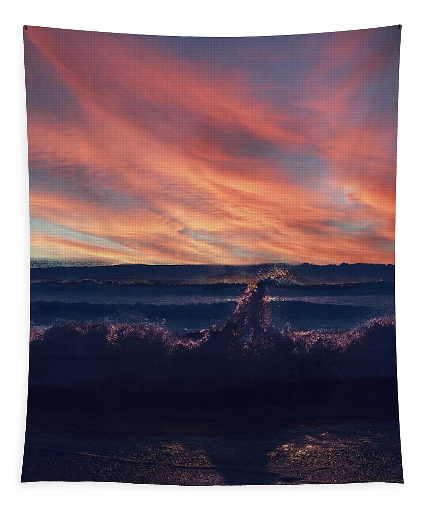 Ocean Tapestry featuring the photograph Breaking Waves by Skip Tribby