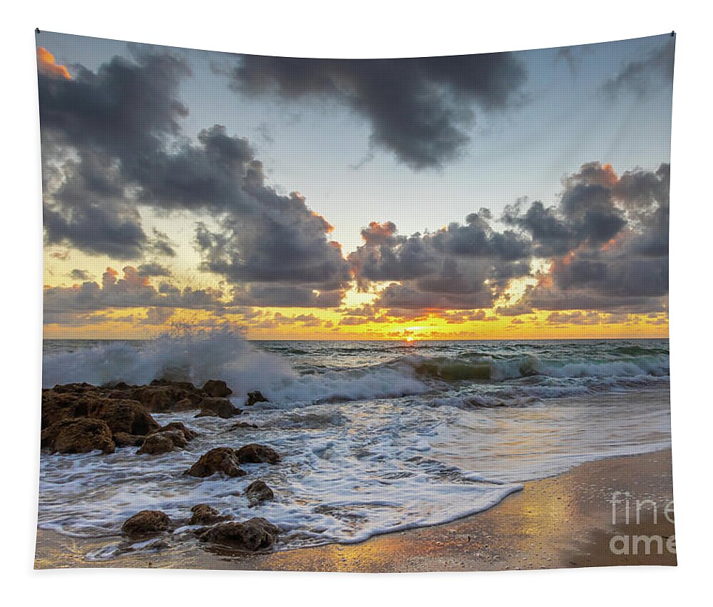Wave Tapestry featuring the photograph Breaking Waves by Tom Claud