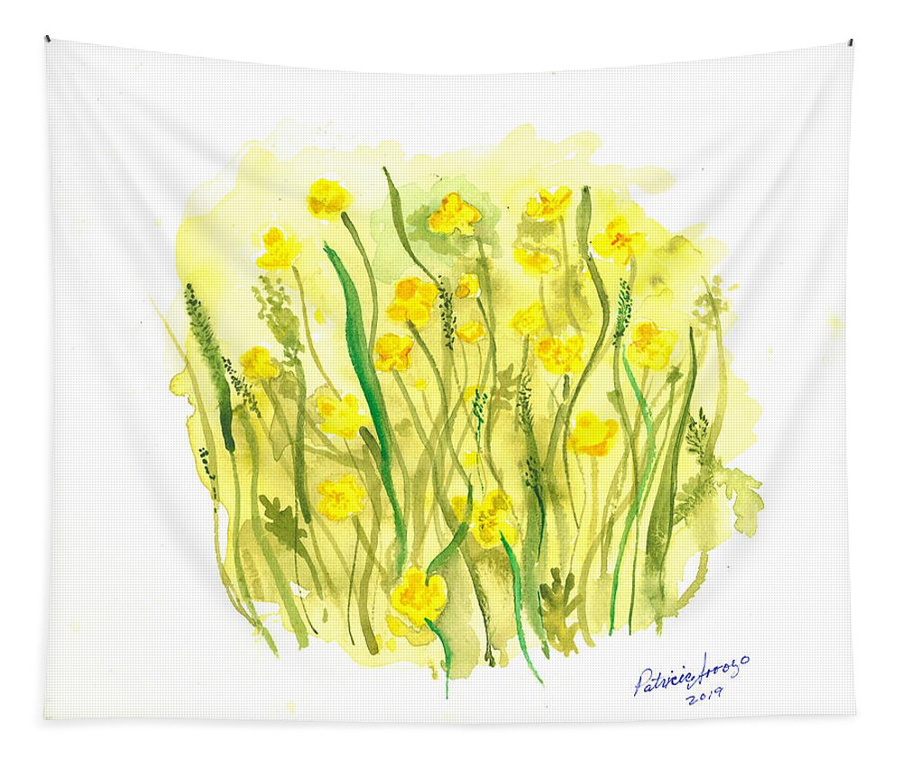 Flower Tapestry featuring the painting Breath by Patricia Arroyo