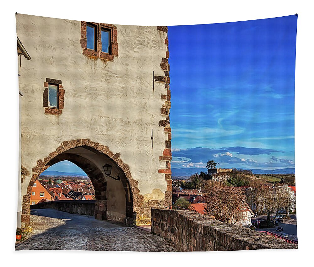 Breisach Tapestry featuring the photograph Breisach medieval tower by Tatiana Travelways