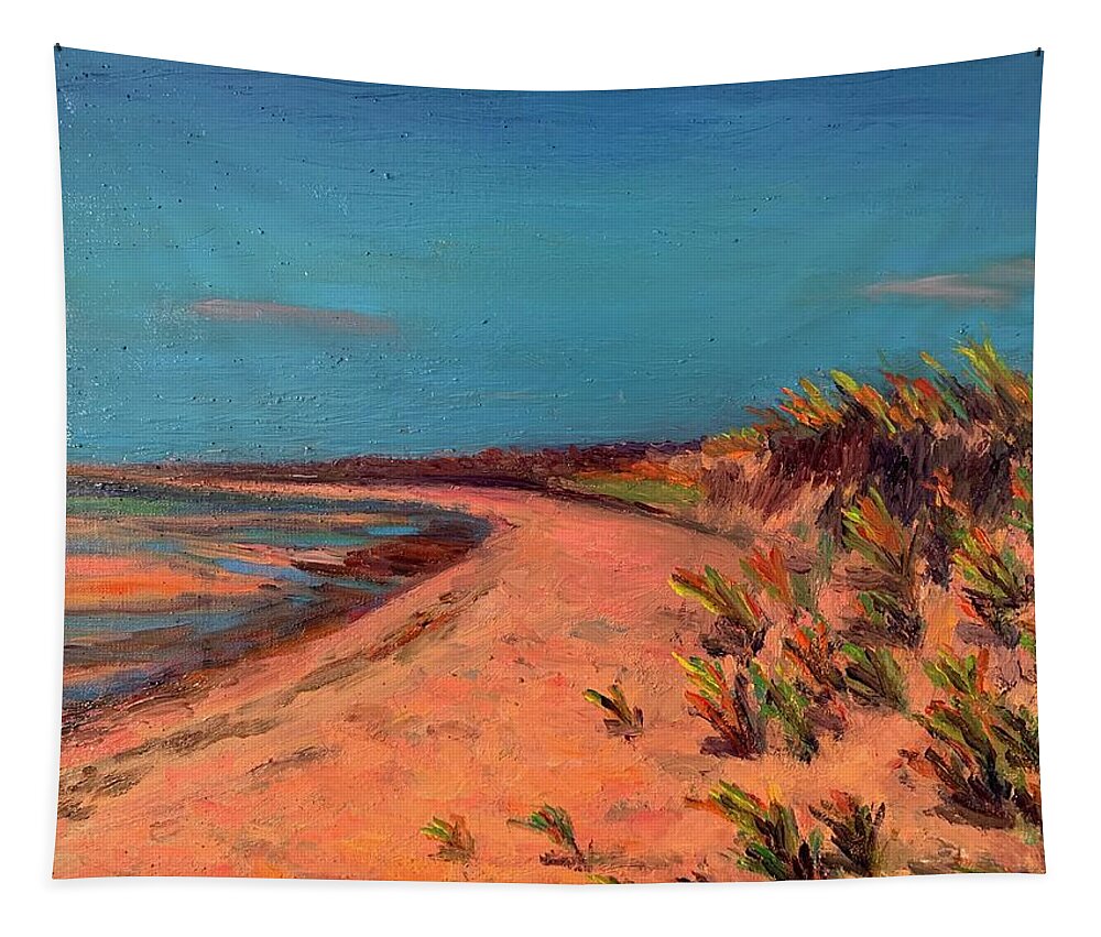 Brewster Cape Cod Beach Bay Dune Tapestry featuring the painting Brewster, Ma by Beth Riso