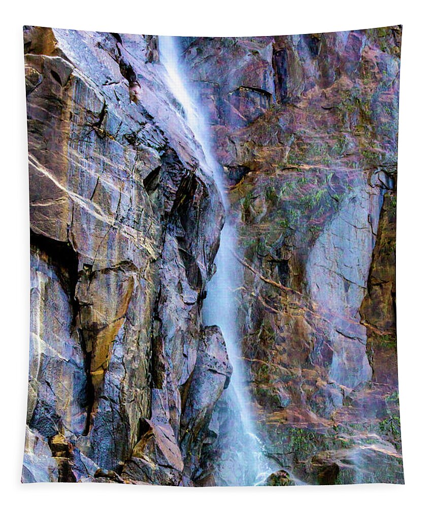 California Tapestry featuring the photograph Bridalveil Falls in Autumn by Bill Gallagher