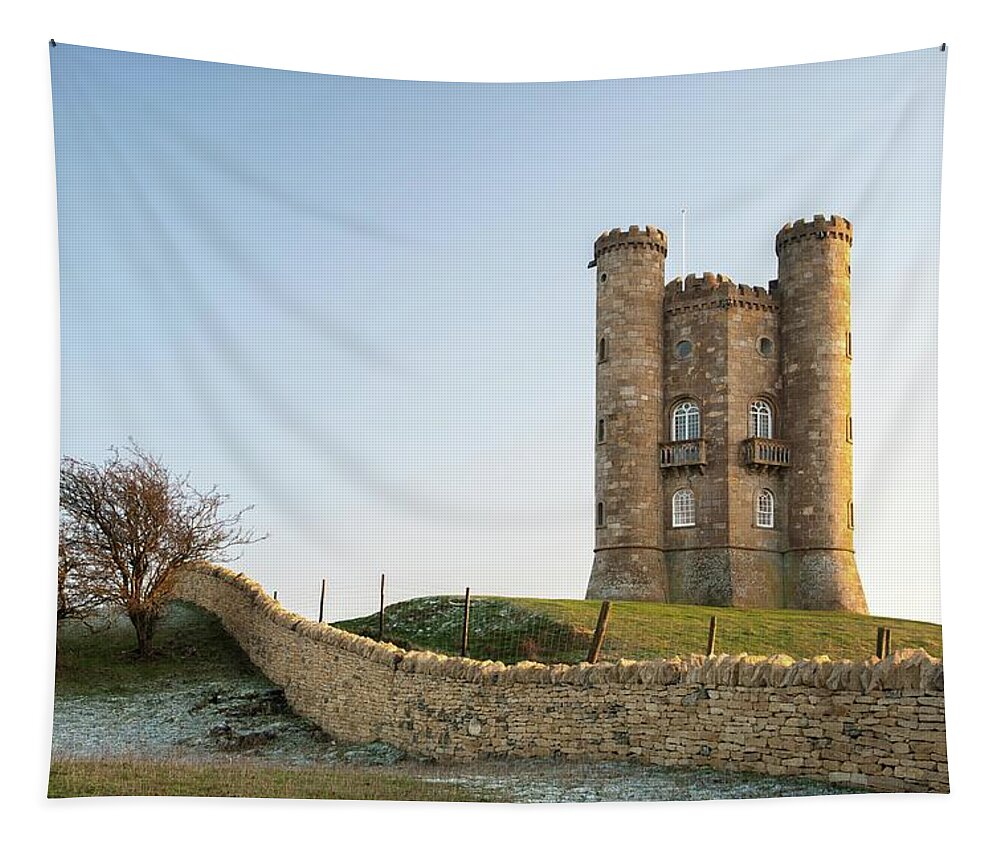 Broadway Tower Tapestry featuring the photograph Broadway Tower, Cotswolds, England, UK by Sarah Howard