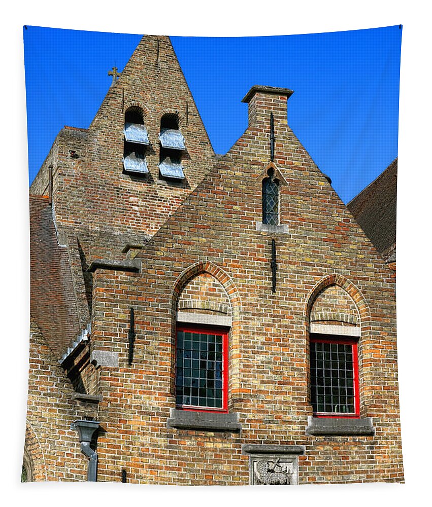 Bruges Tapestry featuring the photograph Bruges Saint John Hospital by Olivier Le Queinec