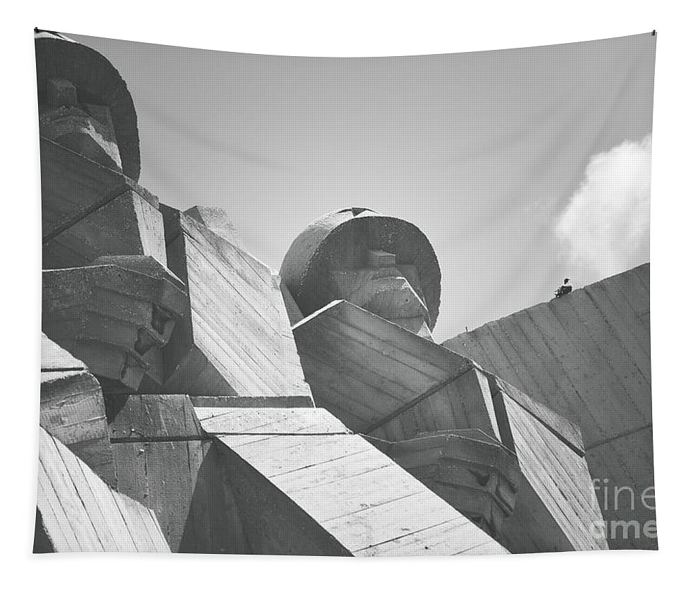 Brutalism Tapestry featuring the photograph Brutalist memories by Yavor Mihaylov