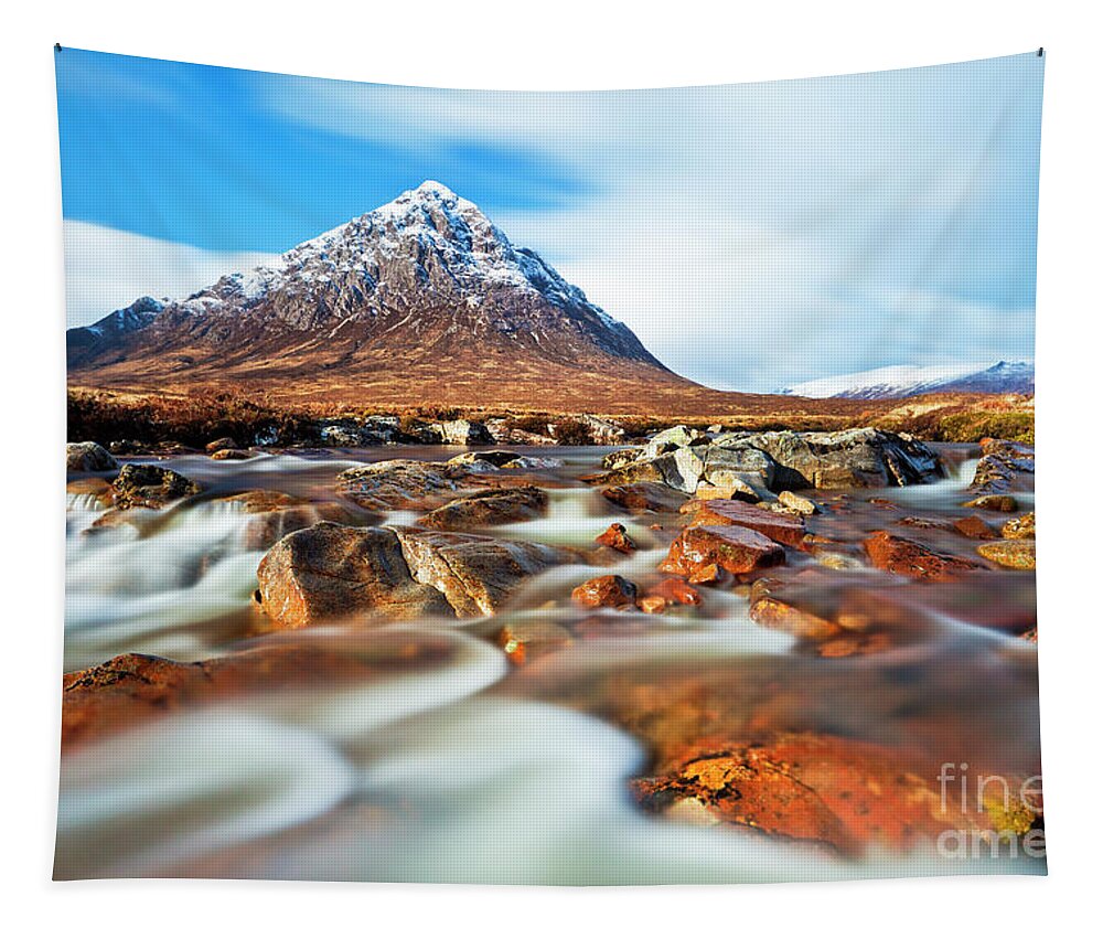 Buachaille Etive Mor Tapestry featuring the photograph Buachaille Etive Mor in the Scottish Highlands by Neale And Judith Clark