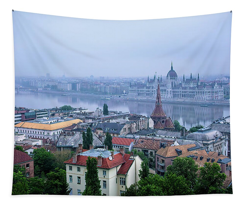 Architecture Tapestry featuring the digital art Budapest by Kevin McClish