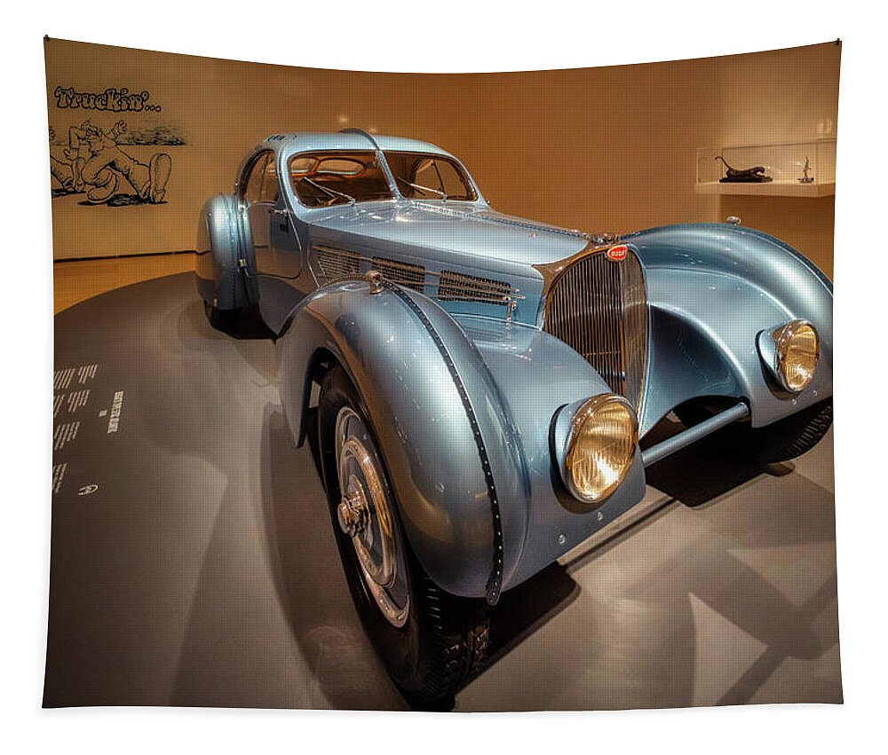 Bugatti Tapestry featuring the photograph Bugatti type 57 - 1936 by Micah Offman