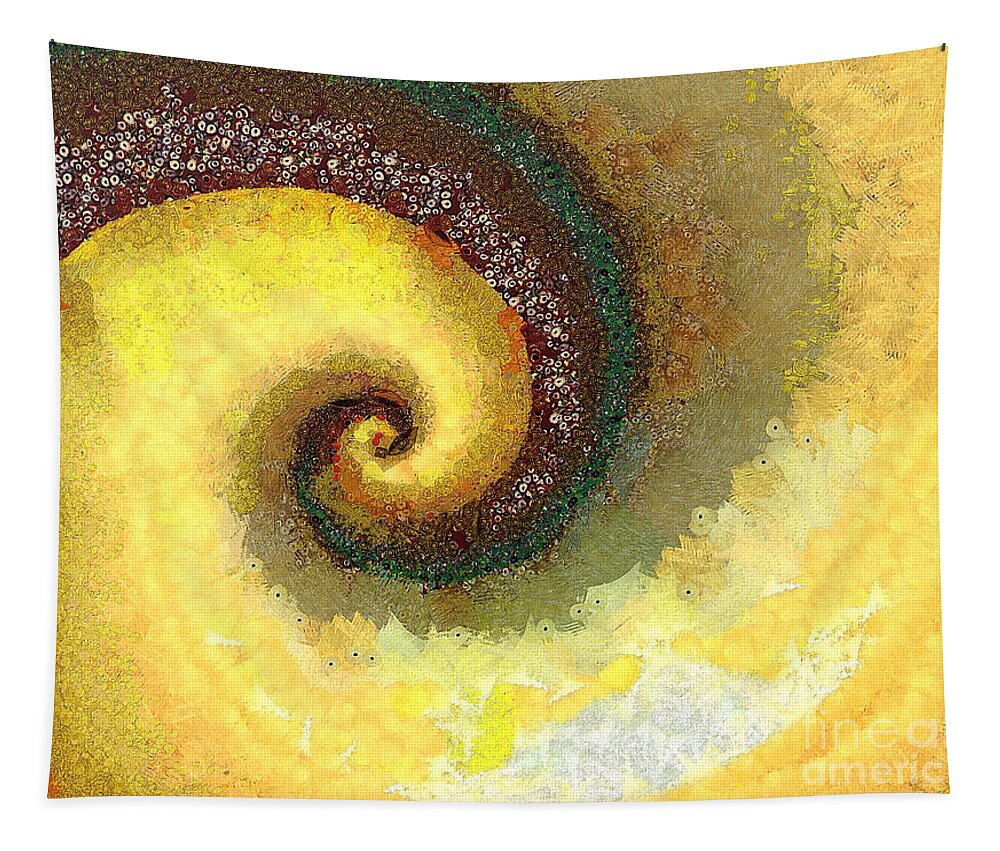 Nautilus Tapestry featuring the photograph Burgundy and Cream Painterly Nautilus by Sea Change Vibes