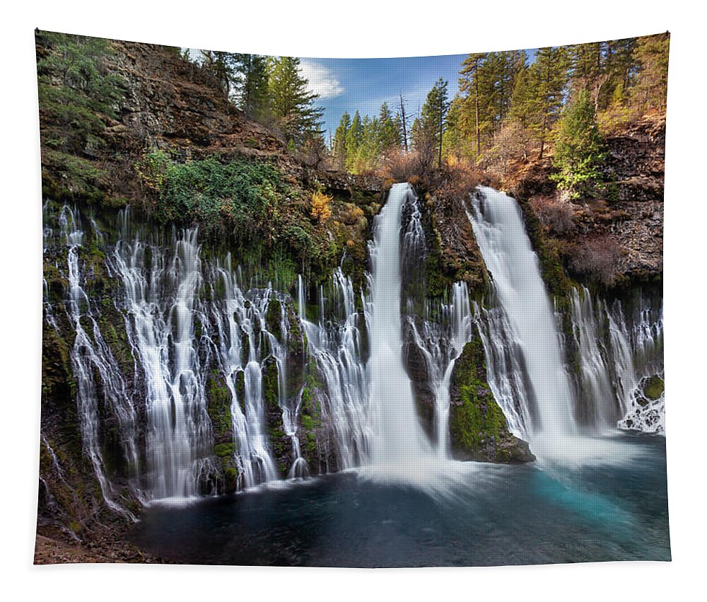 Waterfall Tapestry featuring the photograph Burney Falls by Ryan Workman Photography
