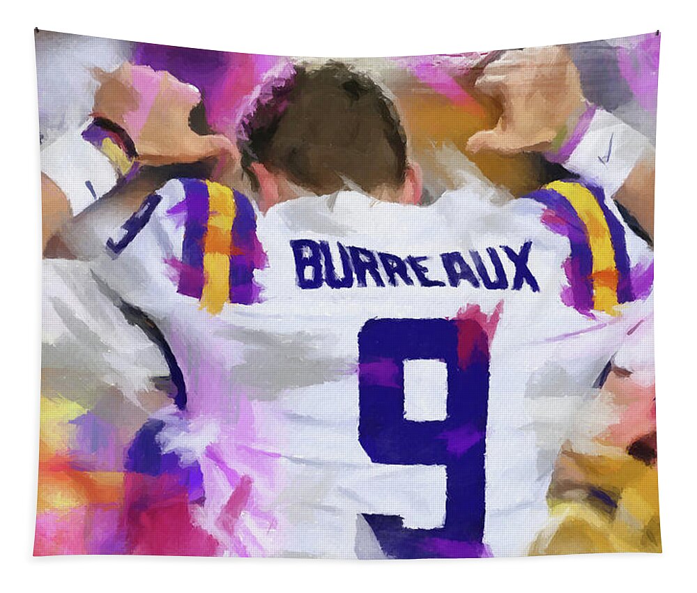 Joe Burrow Tapestry featuring the photograph Burreaux by Ricky Barnard