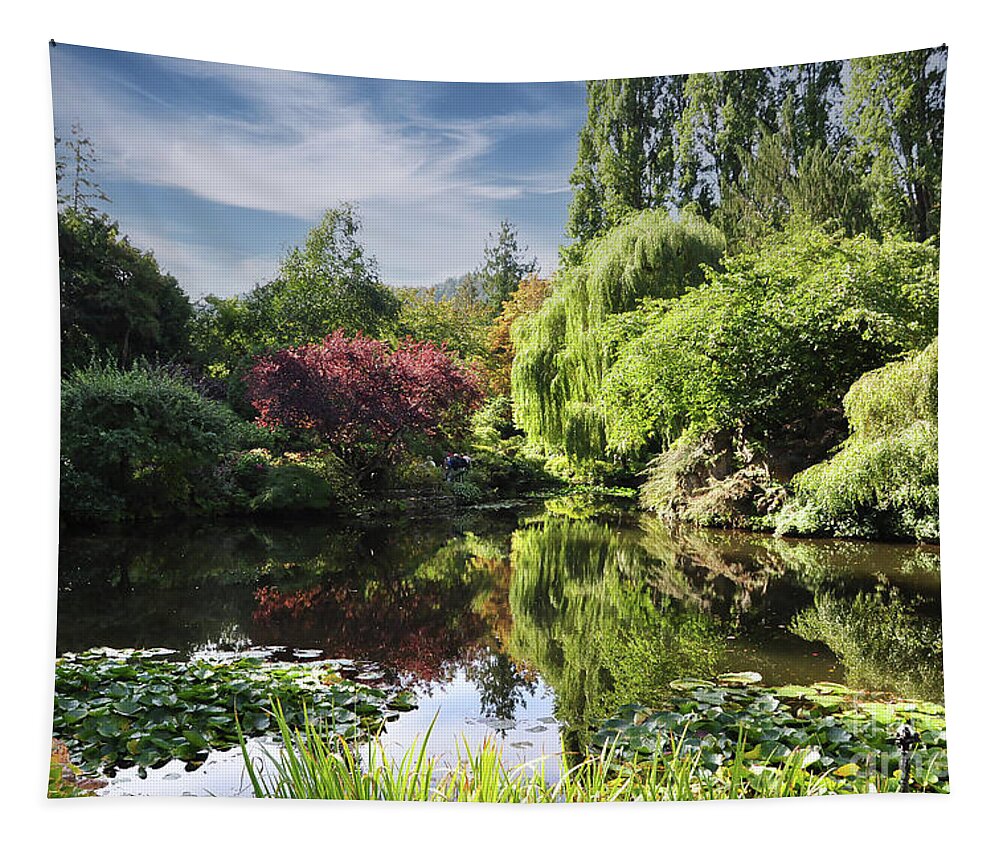 Butchart Gardens Tapestry featuring the photograph Butchart Gardens Pond by Kirt Tisdale