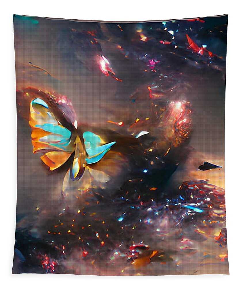 Butterflies Tapestry featuring the digital art Butterfly Gradients by Vennie Kocsis