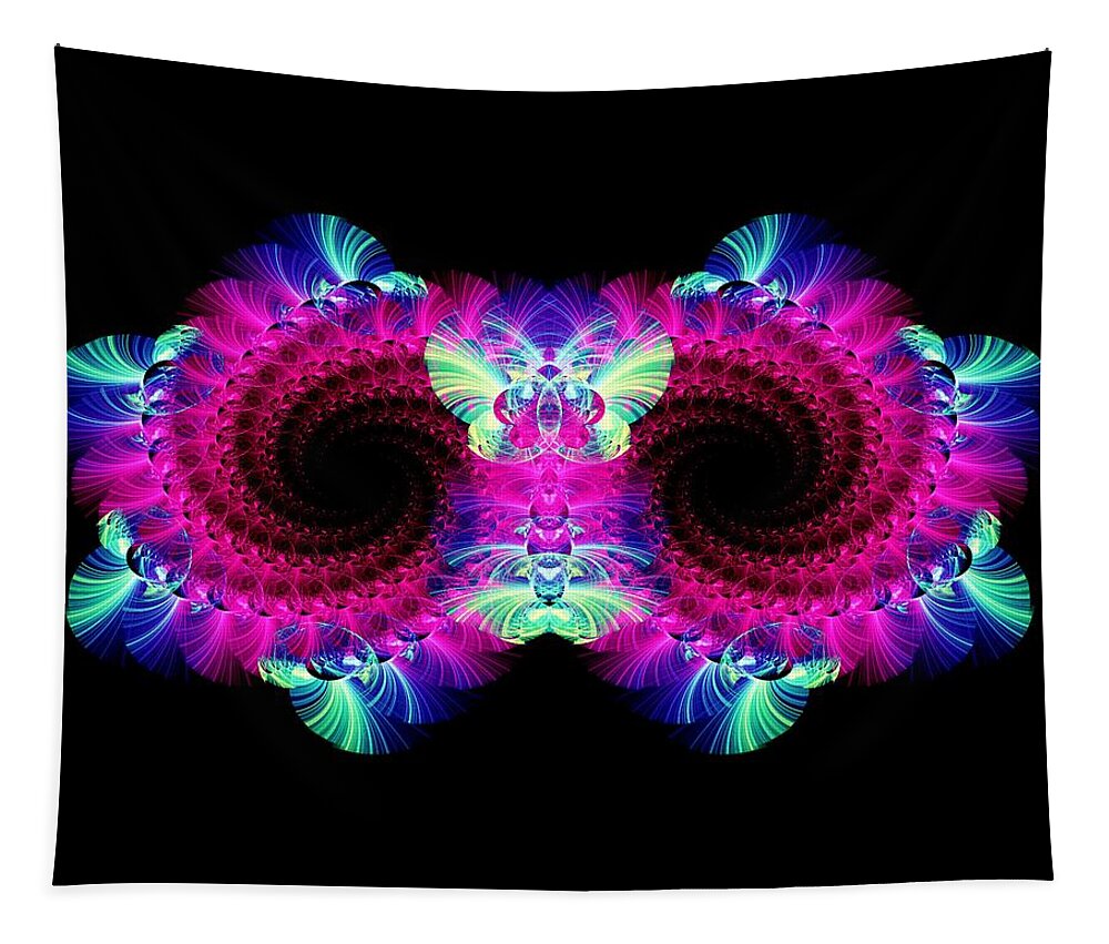 Butterfly Tapestry featuring the digital art Butterfly Mask Digital Print for Wall Art, Accessories and Apparel by Susanne McGinnis