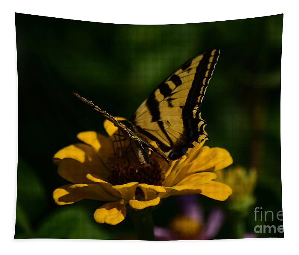 Butterfly Tapestry featuring the digital art Butterfly by Yenni Harrison