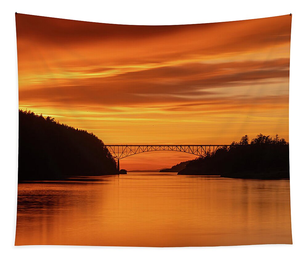 Sunset Tapestry featuring the photograph Butterscotch Sunset by Gary Skiff