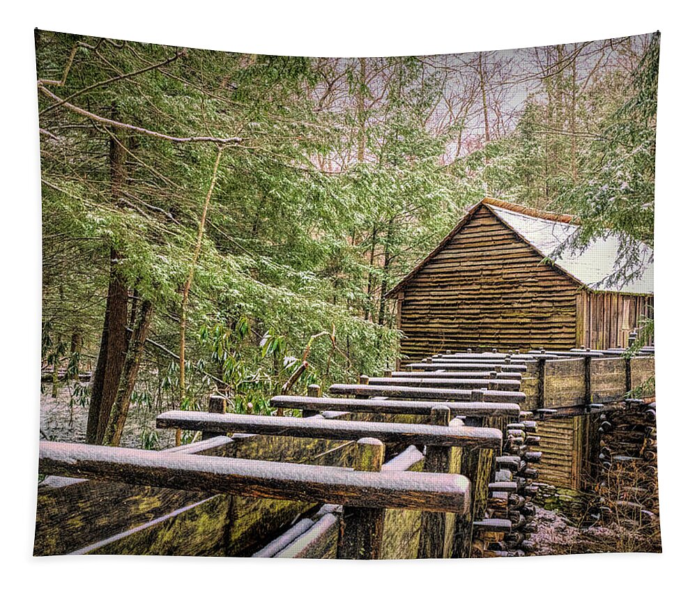 Cades Cove Tapestry featuring the photograph Cable Mill Great Smoky Mountains National Park III by Douglas Wielfaert