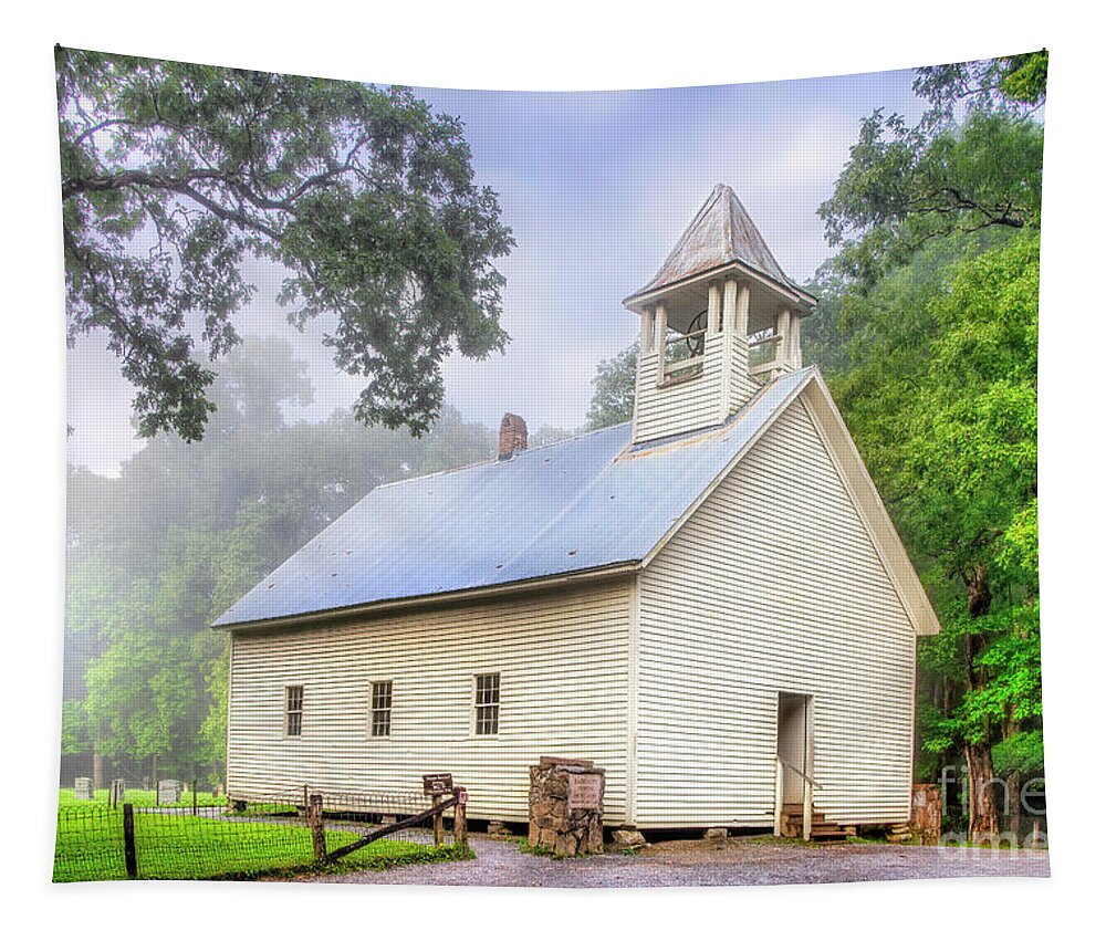 Church Tapestry featuring the photograph Cades Cove Primitive Baptist Church by Shelia Hunt