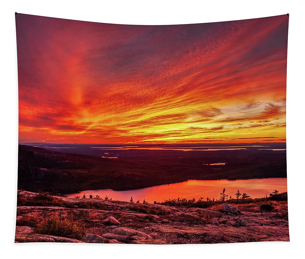 Cadillac Mountain Tapestry featuring the photograph Cadillac Mountain 4844 by Greg Hartford