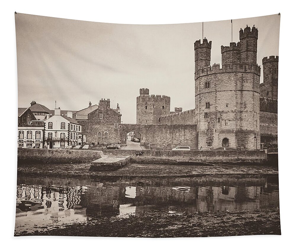 Caernarfon Castle Tapestry featuring the photograph Caernarfon Castle by Rob Hemphill