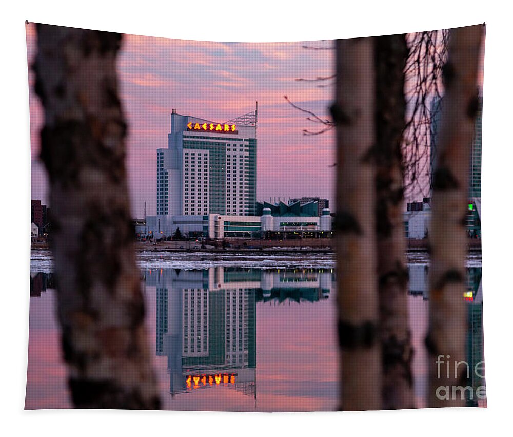 Casino Tapestry featuring the photograph Caesars Casino Windsor by Jim West