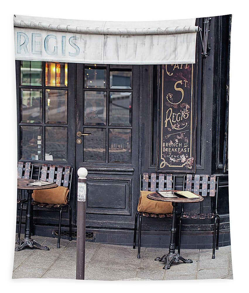 Ile Saint-louis Tapestry featuring the photograph Cafe on Ile St. Louis by Melanie Alexandra Price