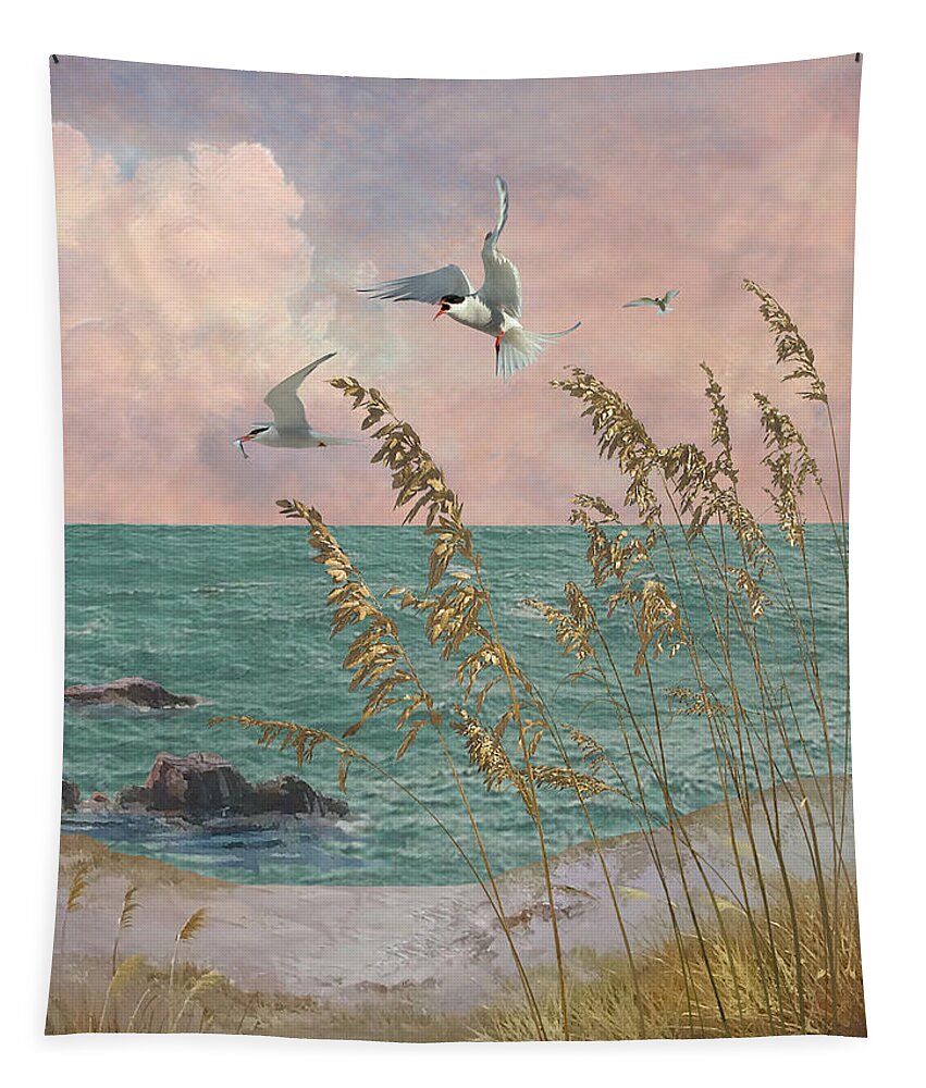 Seashore Tapestry featuring the digital art Caladesi Beach by M Spadecaller