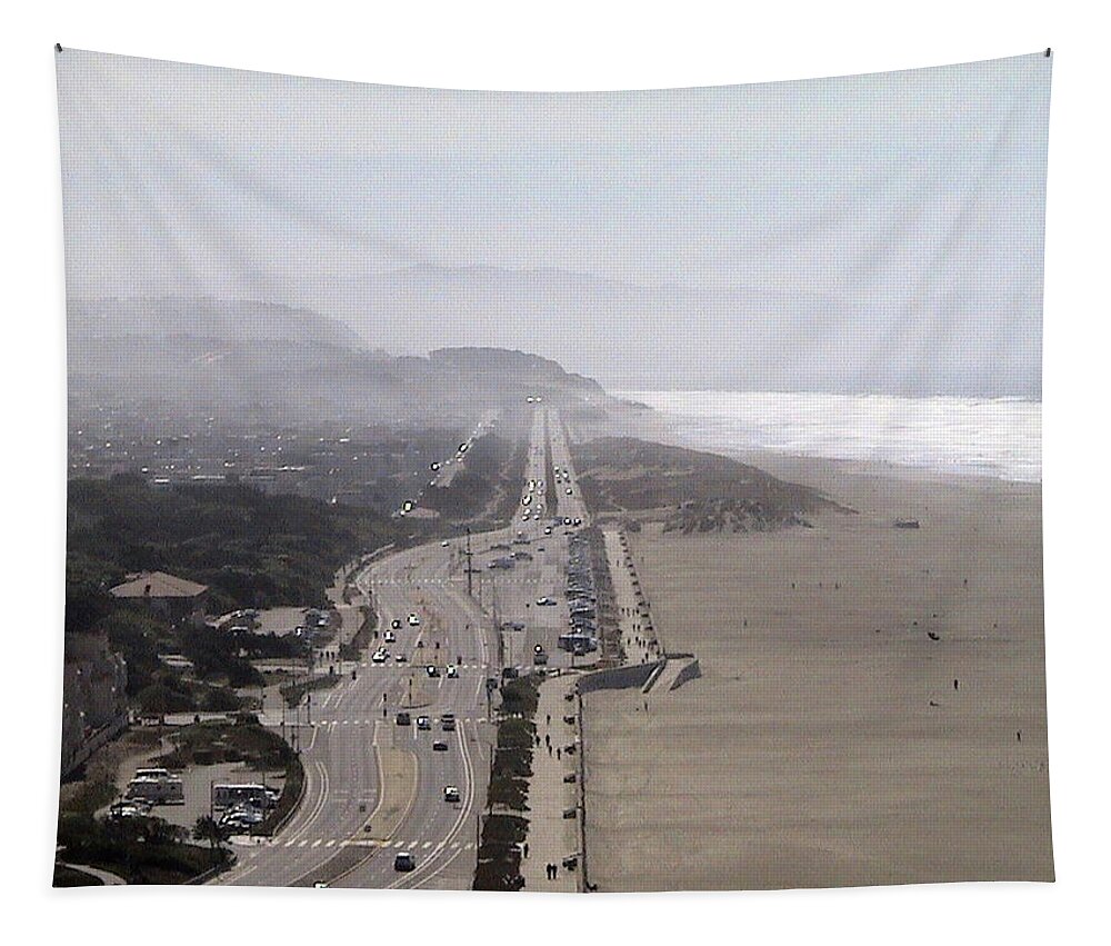 Landscape Tapestry featuring the photograph California Coast by Carl Moore