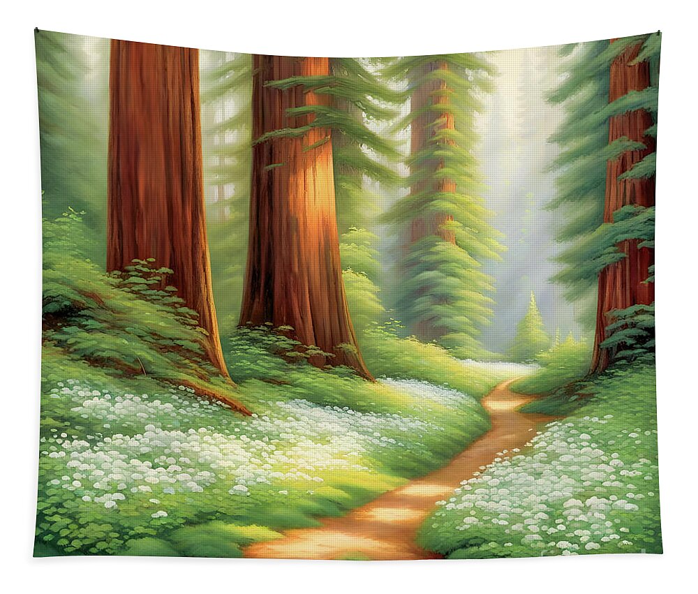 California Redwoods Tapestry featuring the photograph California Redwoods by Glenn Franco Simmons