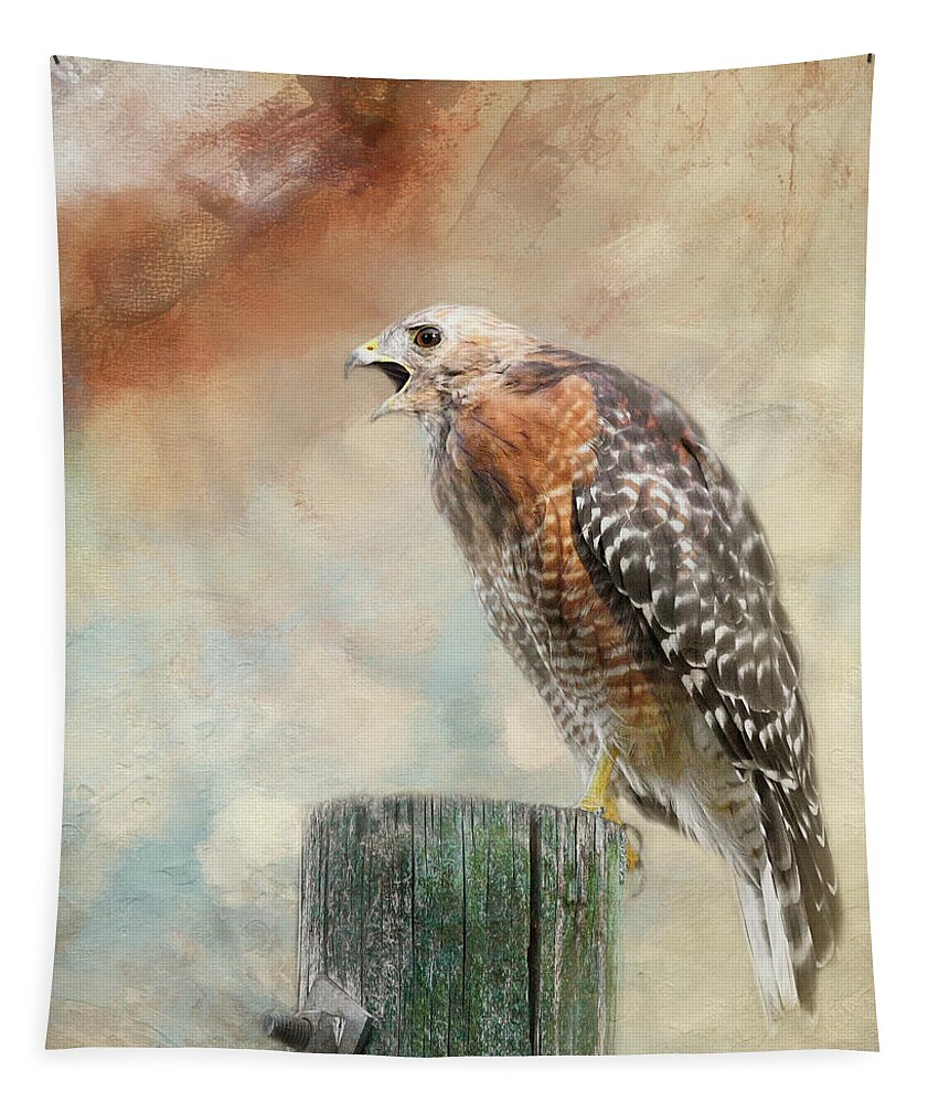 Bird Tapestry featuring the photograph Calling For Backup by Jai Johnson
