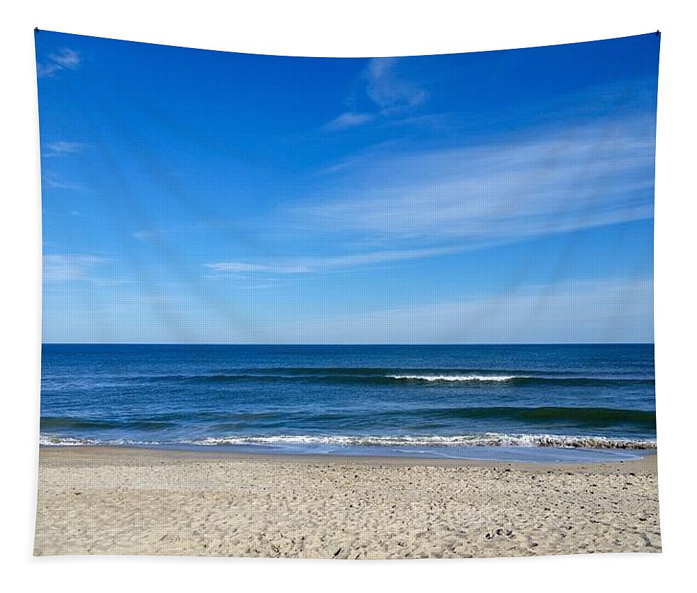 Kure Beach Tapestry featuring the photograph Calming Ocean View by Rick Nelson