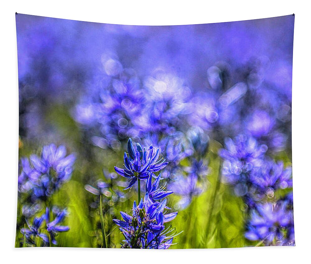 Purple Tapestry featuring the photograph Camas Landscape by Pamela Dunn-Parrish