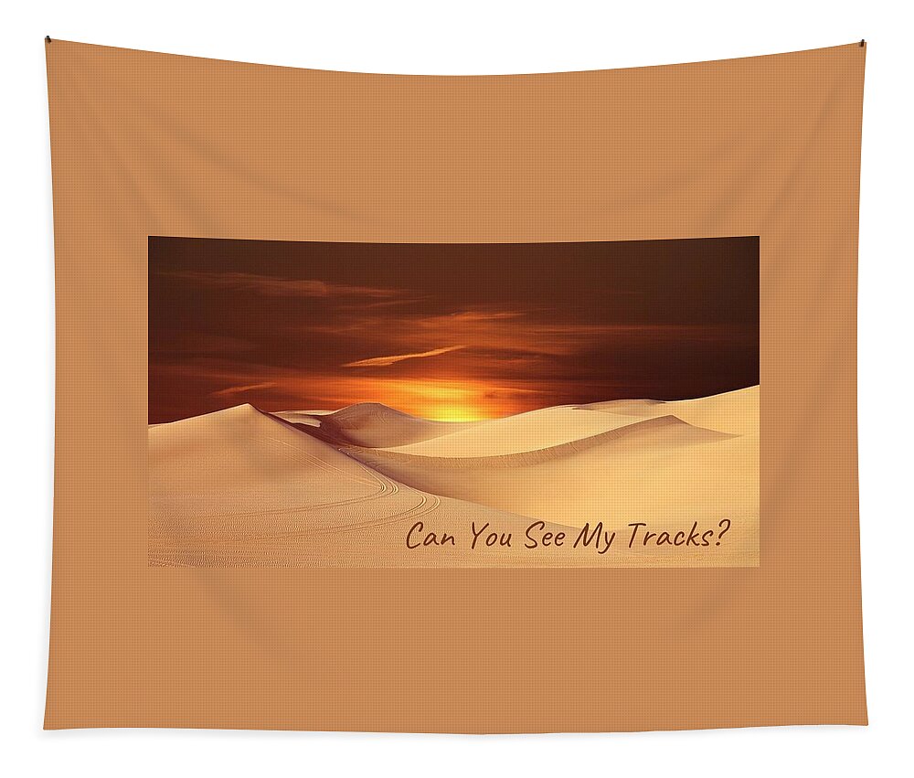 Sand Tapestry featuring the photograph Can You See My Tracks? by Nancy Ayanna Wyatt