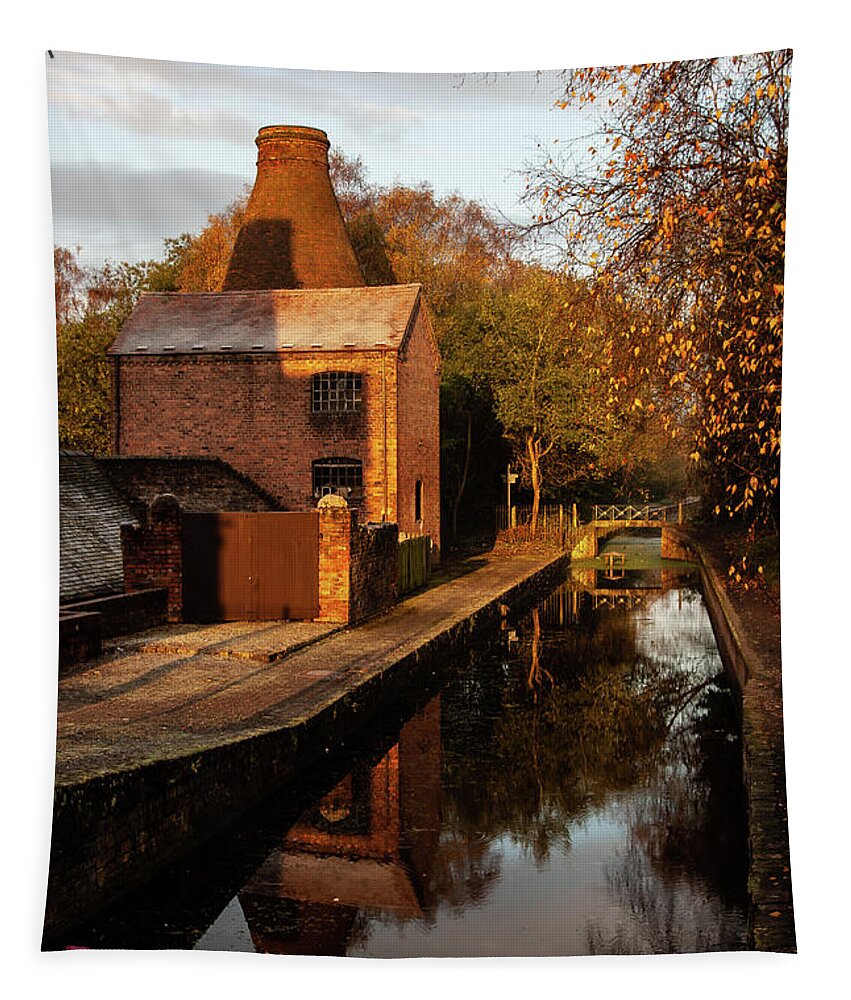 Autumn Tapestry featuring the photograph Canal at sunrise by Average Images
