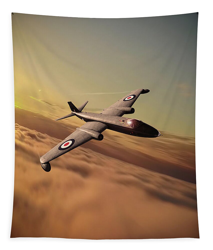English Electric Canberra Tapestry featuring the digital art Canberra by Airpower Art