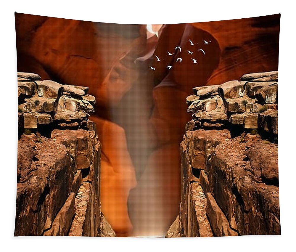 Canyon Tapestry featuring the mixed media Canyon Dream by Marvin Blaine