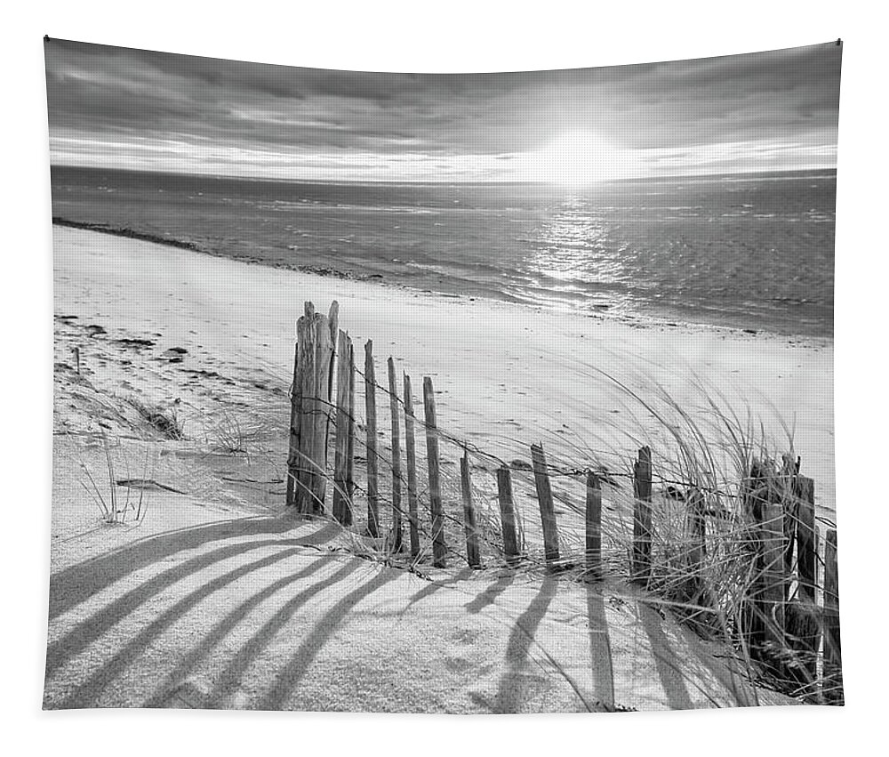 Cape Cod Beach Fence Tapestry featuring the photograph Cape Cod Beach Fence by Darius Aniunas