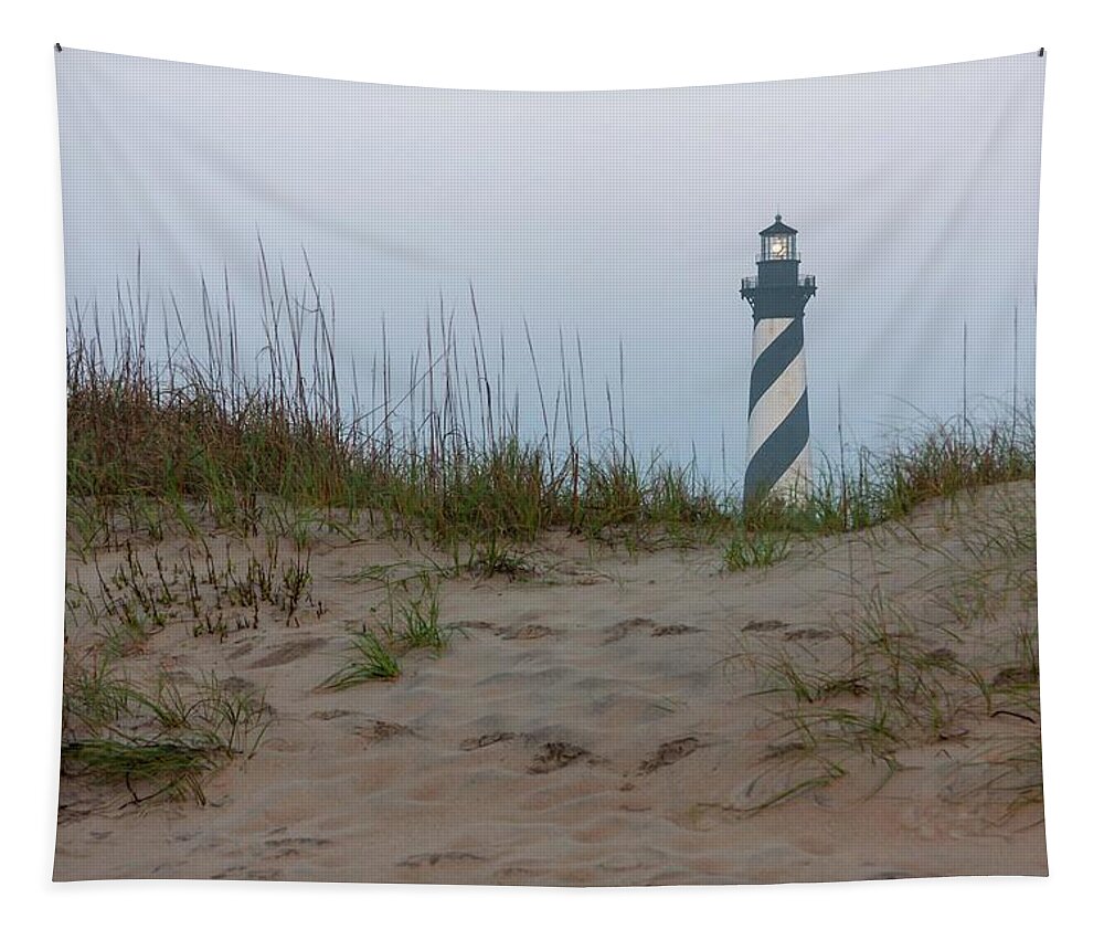 Architecture Tapestry featuring the photograph Cape Hatteras Over the Dunes by Liza Eckardt