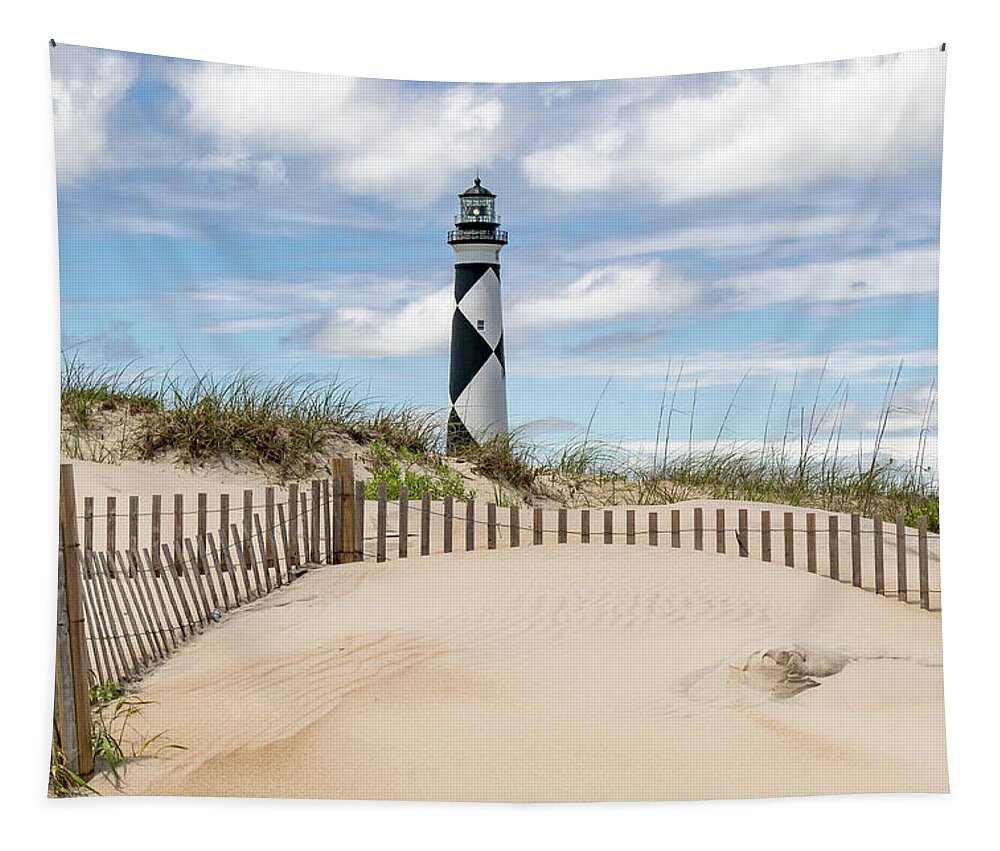 Tapestry featuring the photograph Cape Lookout Lighthouse by Jim Miller