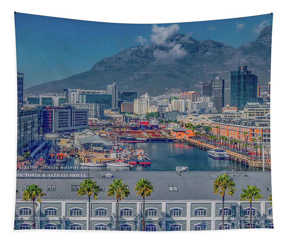 Cape Town Tapestry featuring the photograph Capetown City View by Marcy Wielfaert